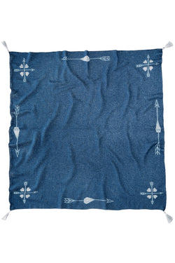 BCBGeneration Marine-Blue Cupids-Arrows Knit Bandana Scarf thumbnail 3