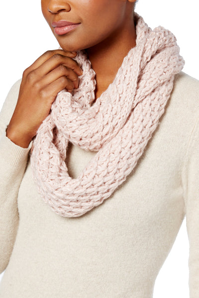 BCBGeneration Rose-Smoke Tucked Stitch Infinity Loop Scarf