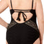 BECCA Etc. PLUS Black Crochet High-Neck Illusion One-Piece Swimsuit
