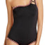 BECCA by Rebecca Virtue Black Mardi-Gras One-Shoulder Embroidered One-Piece Swimsuit