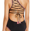 BECCA by Rebecca Virtue Black Mardi-Gras One-Shoulder Embroidered One-Piece Swimsuit