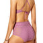 BECCA by Rebecca Virtue Color Play Crochet Bralette Bikini Top in Mauve