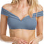 BECCA by Rebecca Virtue Color Splash Portrait Collar Bikini Bra in Steel Grey