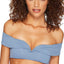 BECCA by Rebecca Virtue Color Splash Portrait Collar Bikini Bra in Steel Grey