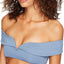 BECCA by Rebecca Virtue Color Splash Portrait Collar Bikini Bra in Steel Grey