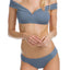 BECCA by Rebecca Virtue Color Splash Portrait Collar Bikini Bra in Steel Grey