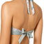 BECCA by Rebecca Virtue Serene Printed Metallic Halter Bikini Top in Mojito