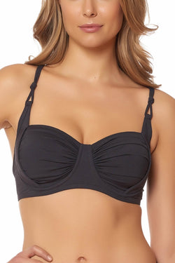 BLEU Rod Beattie Black Knotty Slingback Moulded Bikini Top thumbnail 1