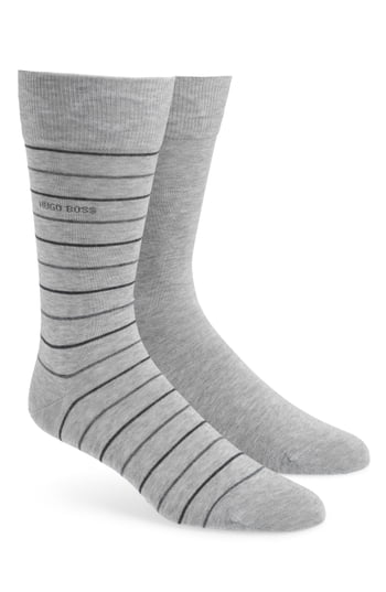 BOSS Men's Boss Assorted 2-Pack Socks Grey
