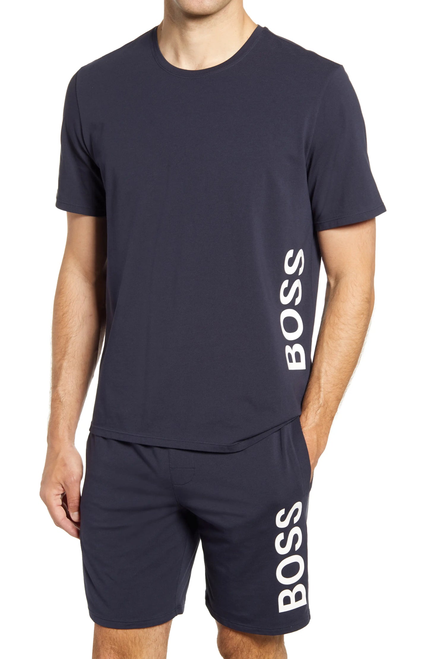 BOSS Men's Boss Men's Identity Short Sleeve Pajama T-Shirt Navy