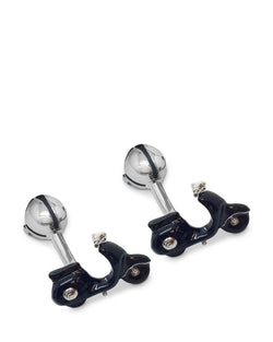 Babette Wasserman Retro Vespa & Helmet Cufflinks Navy thumbnail 1