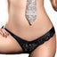 Baci Black/Gold Luxury Satin /Lace Thong