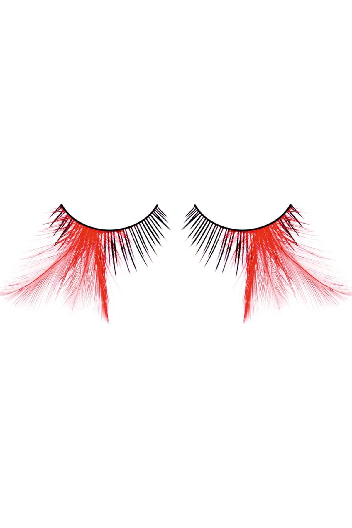 Baci Black-Red Paradise Dreams Feather Eyelashes