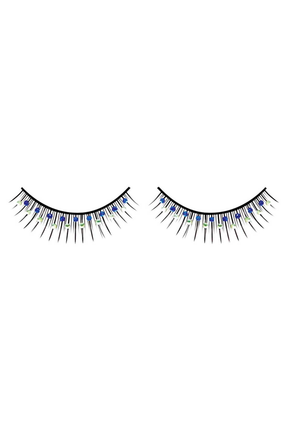 Baci Blue & Green Peacock Rhinestone Starlight Edition Eyelashes