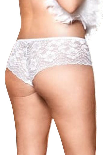 Baci PLUS White Lace Bootyshort - Sizes 16-20