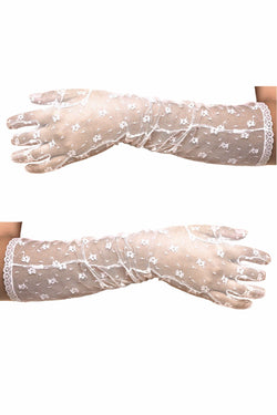 Baci White Lace Evening Gloves thumbnail 1