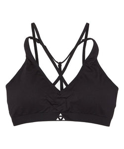 Balanced Tech Black Cross Front Seamless Bra thumbnail 2