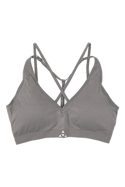Balanced Tech Grey Cross Front Seamless Bra thumbnail 2
