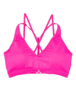 Balanced Tech Hot Pink Cross Front Seamless Bra thumbnail 4