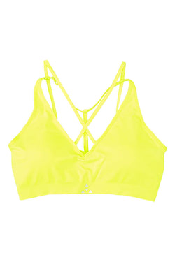 Balanced Tech Yellow Cross Front Seamless Bra thumbnail 3