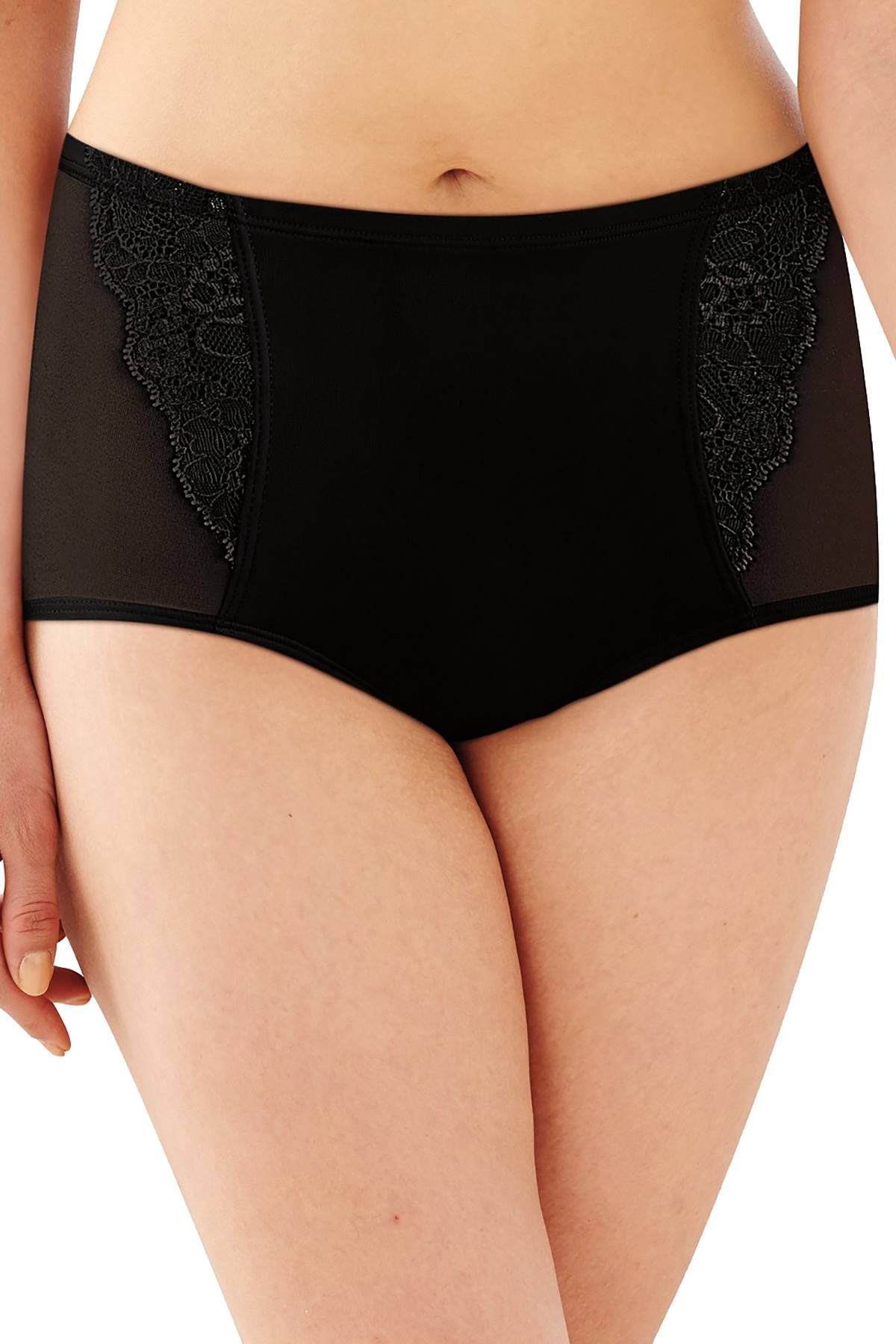 Bali Black/Black One-Smooth-U Simply Smooth Brief with Lace
