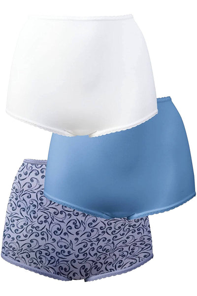 Bali Blue/Purple Print/ White Skimp Skamp 3-Pack Brief