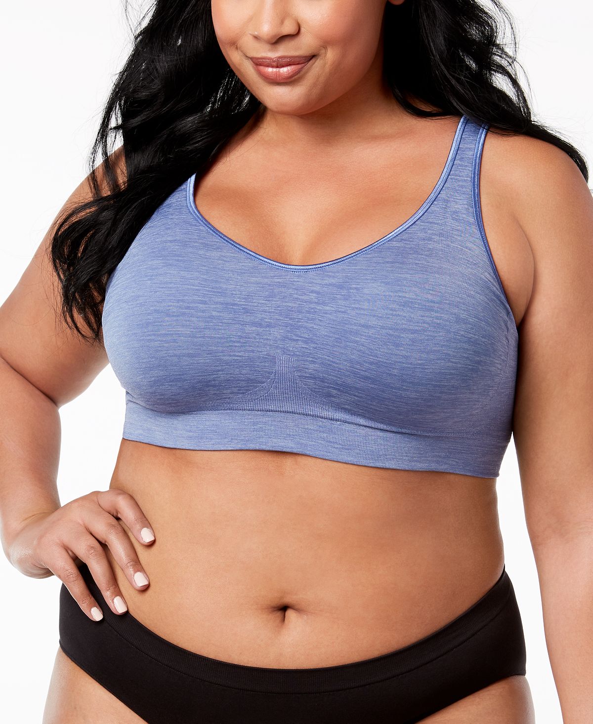 Bali Comfort Revolution Comfortflex Fit Seamless Shaping Wireless Bra 3488 Classic Denim Heather
