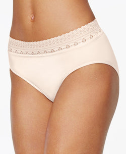 Bali Comfort Revolution Lace Brief Underwear 803j Light Beige Lace- Nude 01 thumbnail 1