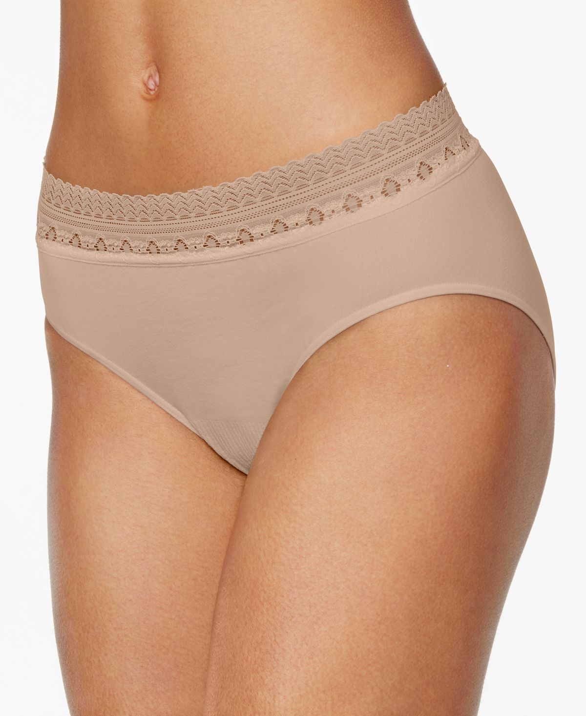 Bali Comfort Revolution Lace Brief Underwear 803j Nude Lace- Nude 01