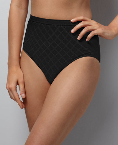 Bali Comfort Revolution Micro Diamond Brief Underwear 803j Black