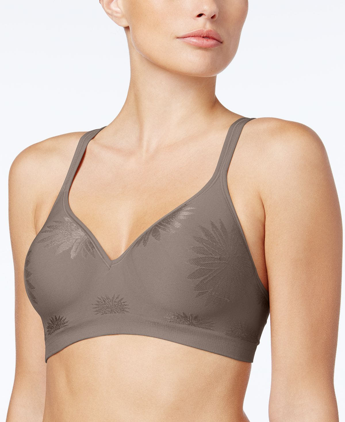 Bali Comfort Revolution Shaping Wireless Bra 3463 L1b Warm Steel Jacquard