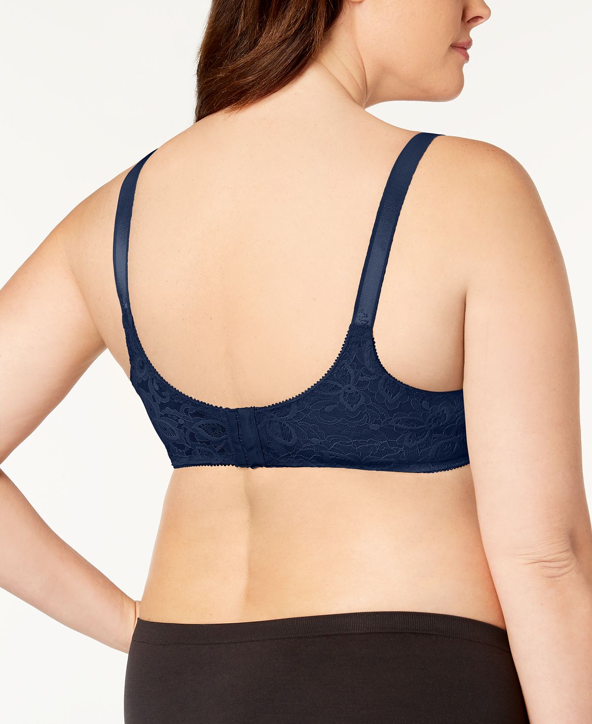 Bali Lace 'n Smooth 2-ply Seamless Underwire Bra 3432 In The Navy