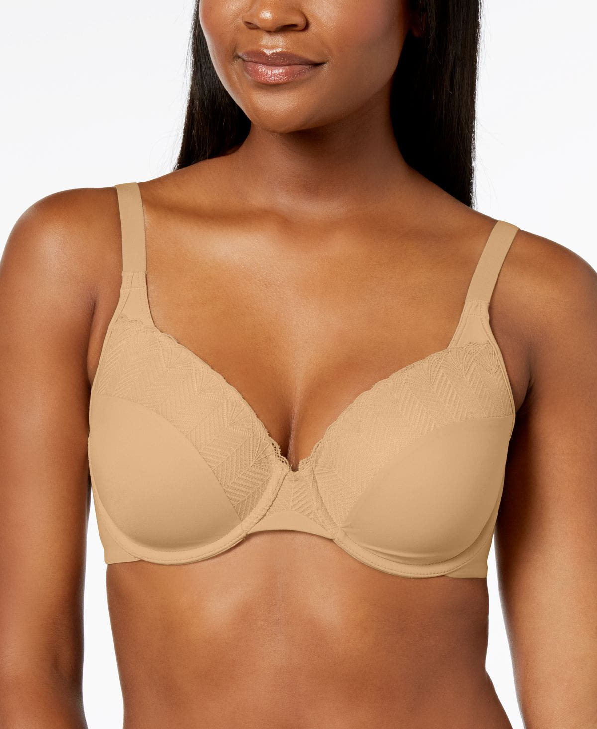 Bali Passion For Comfort Back Smoothing Light Lift Lace Underwire Bra Df0082 Latte
