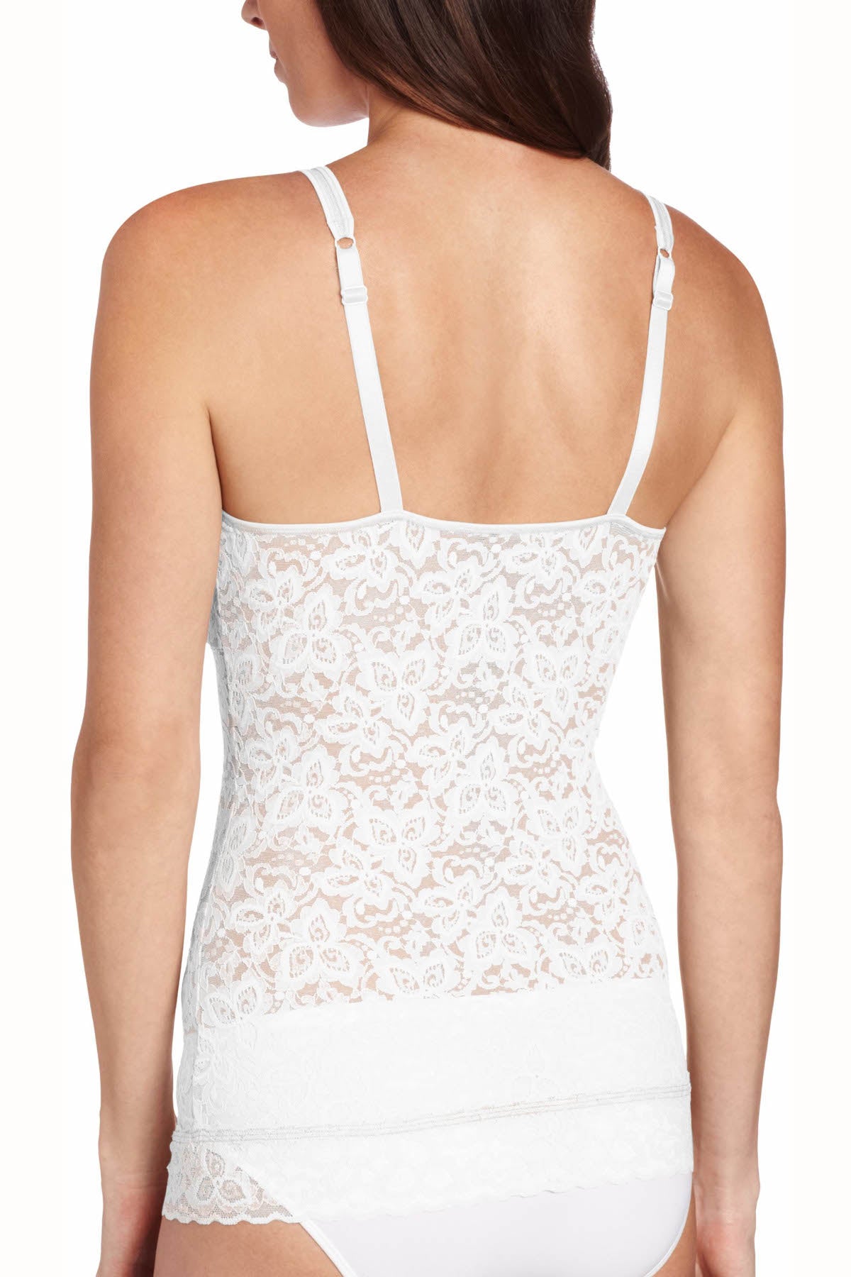 Bali White Stretch Lace Smooth Firm-Control Camisole