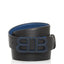 Bally Britt Mirror B Reversible Leather Belt Black/Blue