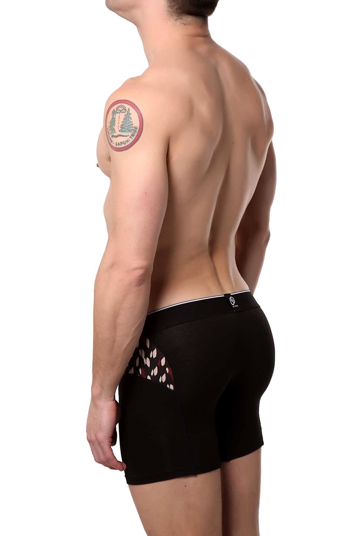 Bamboo Black/Beige Spotted Printed Boxer Brief