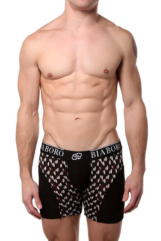 Bamboo Black/Beige Spotted Printed Boxer Brief