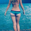 Bamboo Black/Blue Bootyshort / Swim Bottom