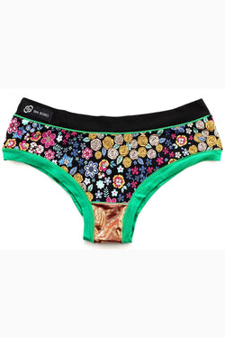 Bamboo Black/Green Bootyshort / Swim Bottom thumbnail 1