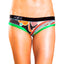 Bamboo Black/Green Brazilian Panty / Swim Bottom