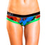 Bamboo Black/Green Floral Brazilian Panty / Swim Bottom