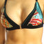 Bamboo Black/Multi Firework-Print Bralette / Swim Top