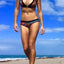 Bamboo Black/Multi Firework-Print Bralette / Swim Top