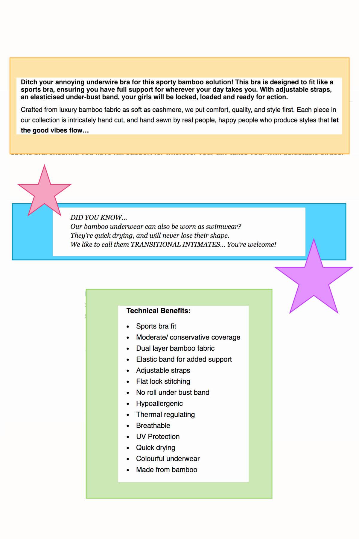 Bamboo Black/Yellow Brazilian / Swim Bottom