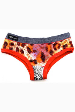 Bamboo Blue/Bright-Red Bootyshort / Swim Bottom thumbnail 1