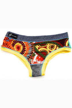Bamboo Blue/Light-Yellow Bootyshort / Swim Bottom thumbnail 1
