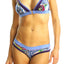 Bamboo Blue/Paisley-Print Bralette / Swim Top