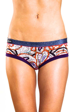 Bamboo Blue/Purple Bootyshort / Swim Bottom thumbnail 2