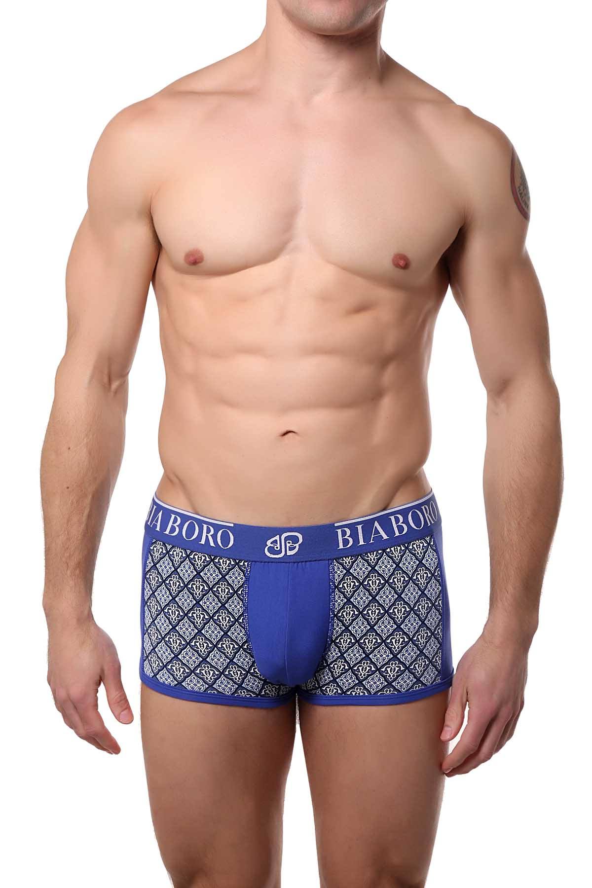 Bamboo Blue/White Paisley-Printed Trunk