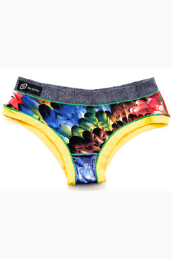 Bamboo Blue/Yellow Mix-Up Bootyshort / Swim Bottom thumbnail 1